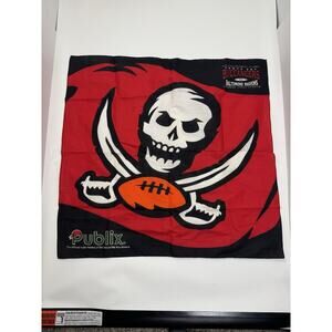 2001 NFL Baltimore Tampa Bay Bucs Ford Publix Bandana Scarf 21" Sq. advertising